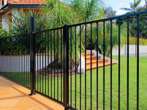High Quality Ornaments Wrought Iron Black Color Panel Fence