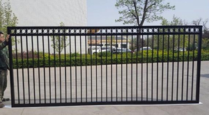Residential Steel Fencing Black Metal Picket Decorative Wrought Iron Fence Panels for Sale