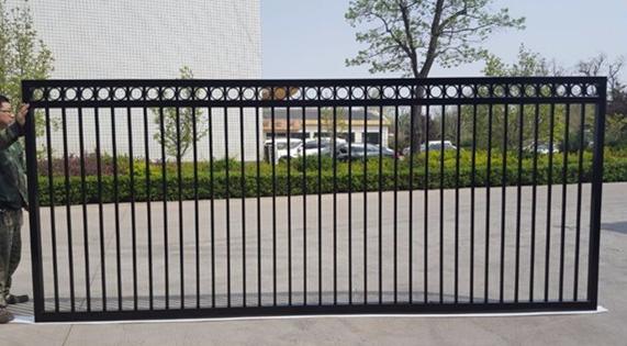 Aluminum Flat Top Rings Fence Panel Powder Coated Aluminum Fencing