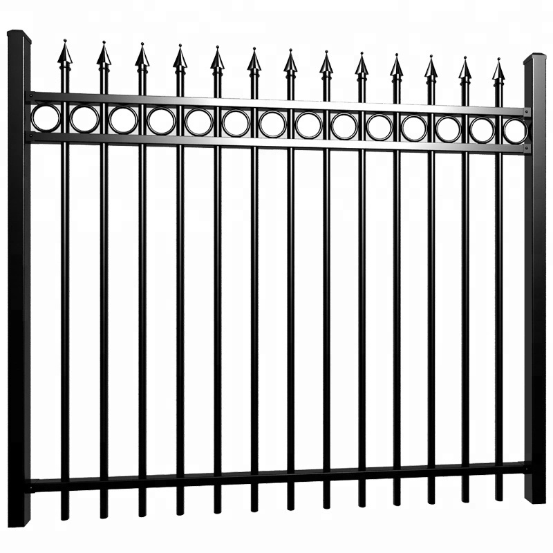 Spear Picket Fence Panel Galvanized Steel Fence Security Fencing/Gate Security Fence
