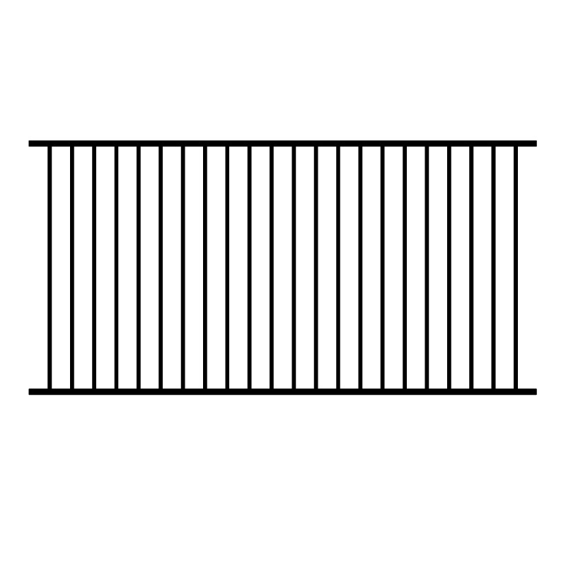 Powder Coated Steel Fencing Wrought Iron Galvanized Picket Fence