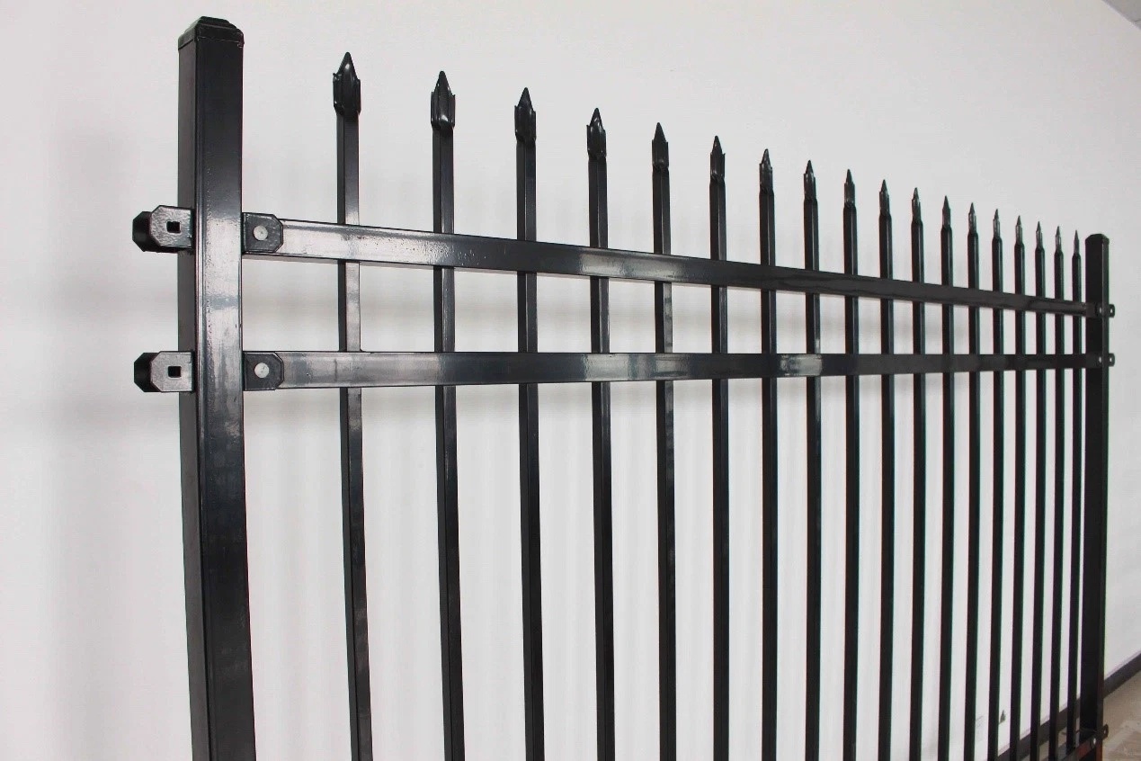 Spear Picket Fence Panel Galvanized Steel Fence Security Fencing/Gate Security Fence