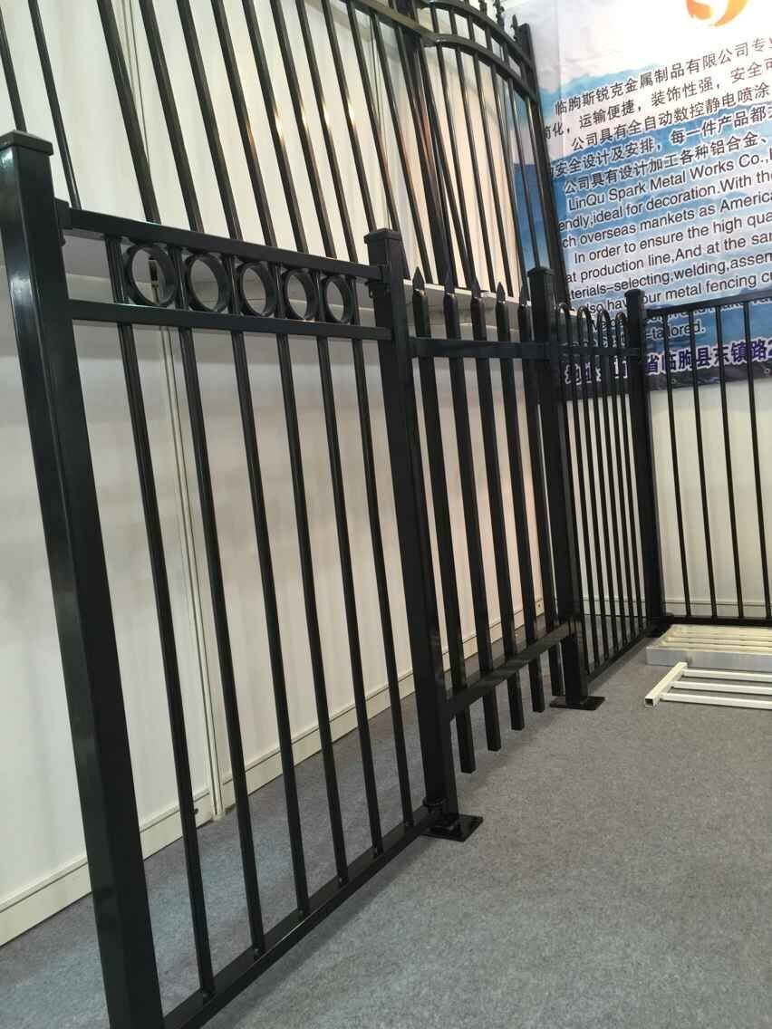 Aluminum Flat Top Rings Fence Panel Powder Coated Aluminum Fencing